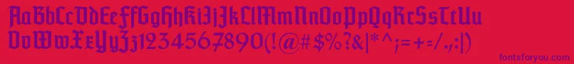 Typographertextur Font – Purple Fonts on Red Background