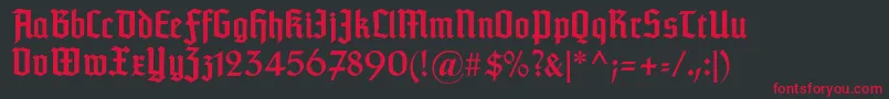 Police Typographertextur – polices rouges sur fond noir