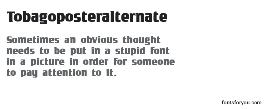 Review of the Tobagoposteralternate Font