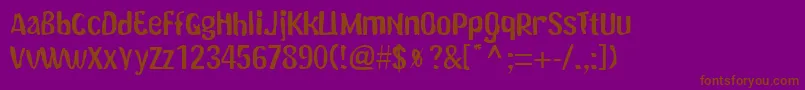 DoggyRegular-Schriftart – Braune Schriften auf violettem Hintergrund
