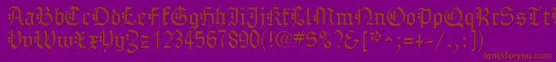 GothenburgFraktur Font – Brown Fonts on Purple Background