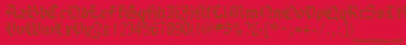 GothenburgFraktur Font – Brown Fonts on Red Background