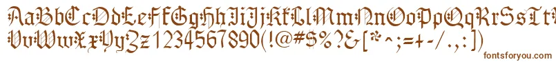 GothenburgFraktur-fontti – ruskeat fontit