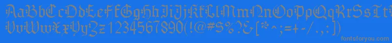 GothenburgFraktur Font – Gray Fonts on Blue Background