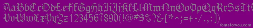 GothenburgFraktur Font – Gray Fonts on Purple Background