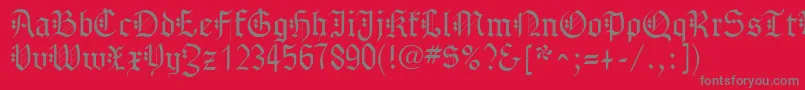 GothenburgFraktur Font – Gray Fonts on Red Background