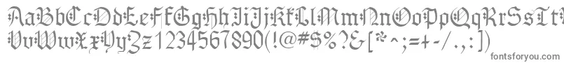 フォントGothenburgFraktur – 白い背景に灰色の文字
