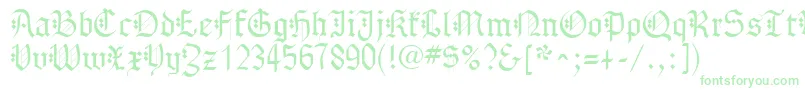 GothenburgFraktur Font – Green Fonts on White Background