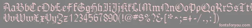 GothenburgFraktur Font – Pink Fonts on Gray Background