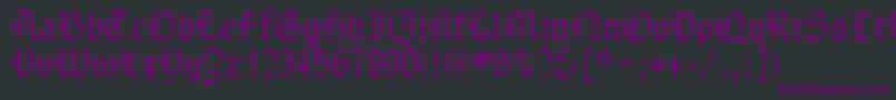 Шрифт GothenburgFraktur – фиолетовые шрифты на чёрном фоне