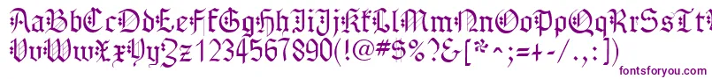 Шрифт GothenburgFraktur – фиолетовые шрифты