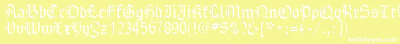 GothenburgFraktur Font – White Fonts on Yellow Background