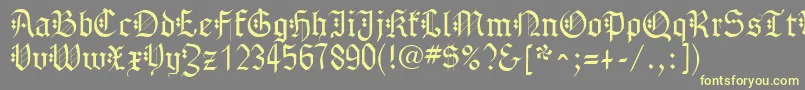 GothenburgFraktur Font – Yellow Fonts on Gray Background