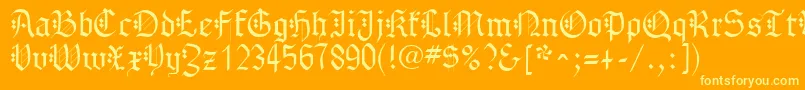 GothenburgFraktur Font – Yellow Fonts on Orange Background