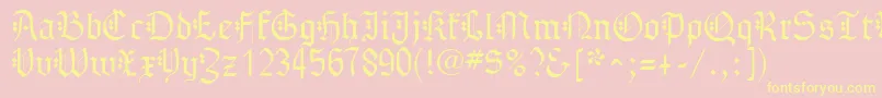 GothenburgFraktur Font – Yellow Fonts on Pink Background