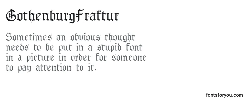 Review of the GothenburgFraktur Font