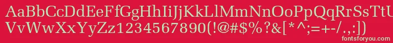 Agmelaniec Font – Green Fonts on Red Background