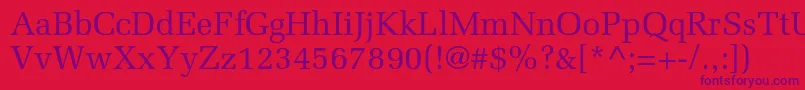 Agmelaniec Font – Purple Fonts on Red Background