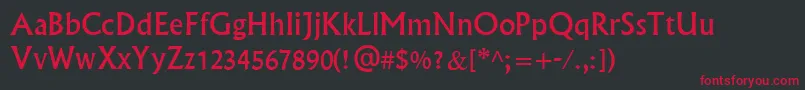Narkisim Font – Red Fonts on Black Background
