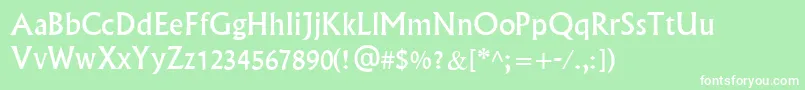 Narkisim Font – White Fonts on Green Background