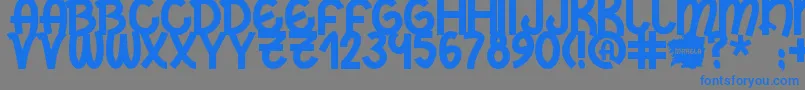 Marela Font – Blue Fonts on Gray Background