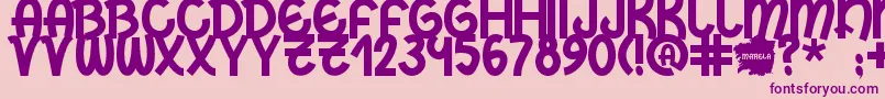 Marela Font – Purple Fonts on Pink Background