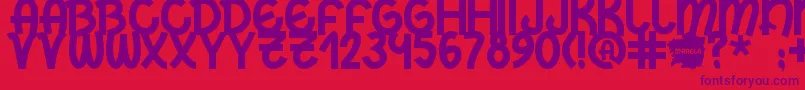 Marela Font – Purple Fonts on Red Background