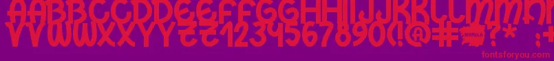 Marela Font – Red Fonts on Purple Background