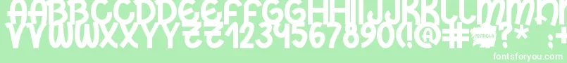 Marela Font – White Fonts on Green Background