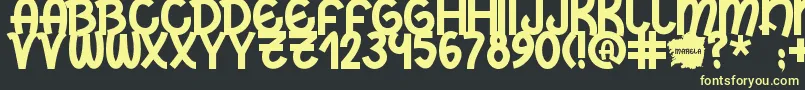 Marela Font – Yellow Fonts on Black Background