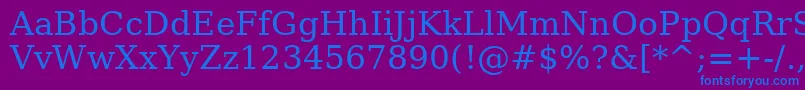 Шрифт AeJapan – синие шрифты на фиолетовом фоне