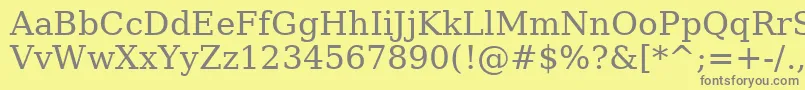 Шрифт AeJapan – серые шрифты на жёлтом фоне