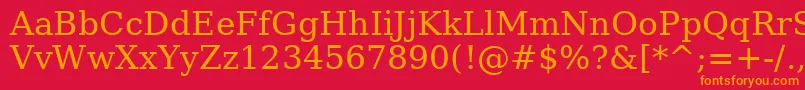 Шрифт AeJapan – оранжевые шрифты на красном фоне