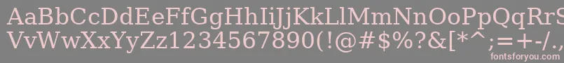 フォントAeJapan – 灰色の背景にピンクのフォント