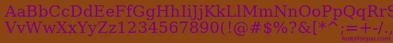 Шрифт AeJapan – фиолетовые шрифты на коричневом фоне