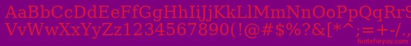 フォントAeJapan – 紫の背景に赤い文字