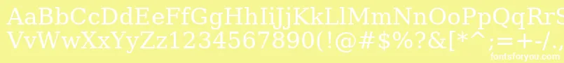 Шрифт AeJapan – белые шрифты на жёлтом фоне