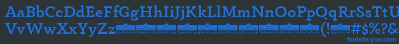 AnaphoraMediumTrial Font – Blue Fonts on Black Background