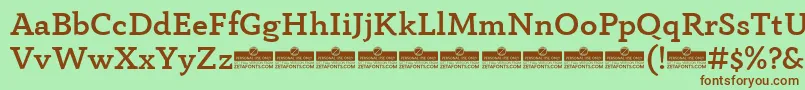 AnaphoraMediumTrial Font – Brown Fonts on Green Background