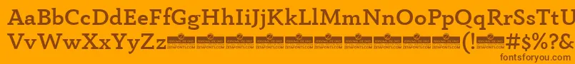 AnaphoraMediumTrial Font – Brown Fonts on Orange Background