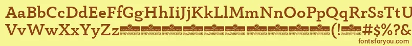 AnaphoraMediumTrial Font – Brown Fonts on Yellow Background