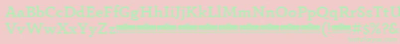 AnaphoraMediumTrial Font – Green Fonts on Pink Background