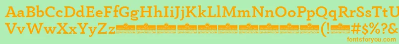 AnaphoraMediumTrial Font – Orange Fonts on Green Background