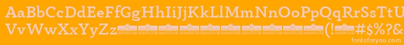 AnaphoraMediumTrial Font – Pink Fonts on Orange Background
