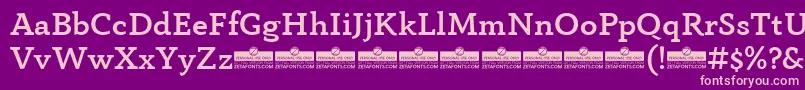 AnaphoraMediumTrial Font – Pink Fonts on Purple Background