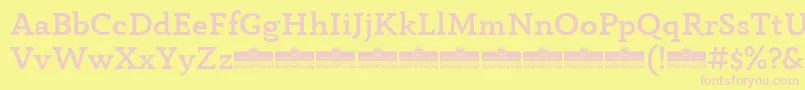 AnaphoraMediumTrial Font – Pink Fonts on Yellow Background