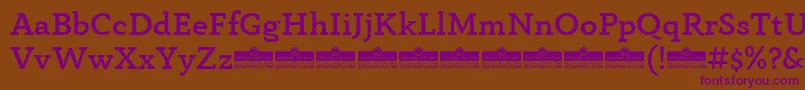 AnaphoraMediumTrial Font – Purple Fonts on Brown Background