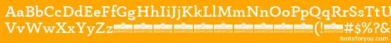AnaphoraMediumTrial Font – White Fonts on Orange Background