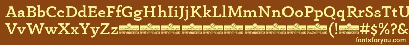 AnaphoraMediumTrial Font – Yellow Fonts on Brown Background