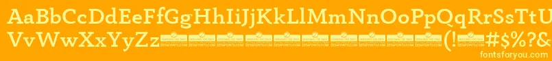 AnaphoraMediumTrial Font – Yellow Fonts on Orange Background